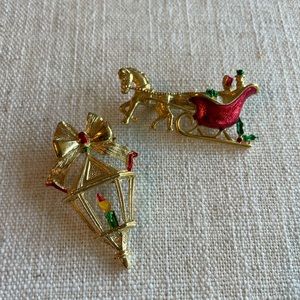 Vintage holiday pins